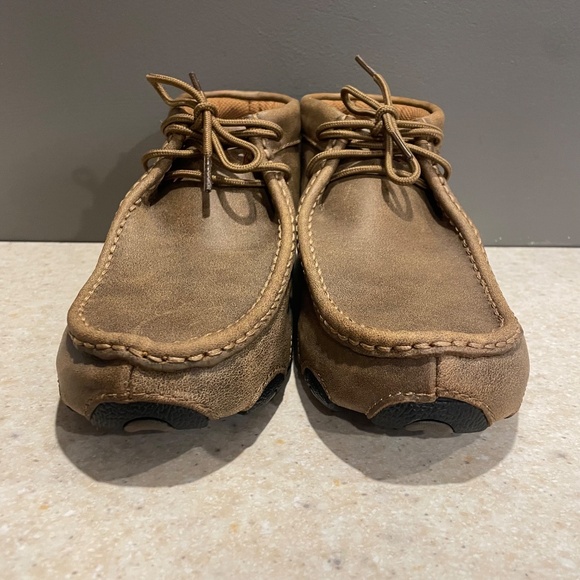 TWISTED X Women's Chukka Driving Mocs Bomber 7.5 WIDE Leather Rodeo Boho - Picture 2 of 15